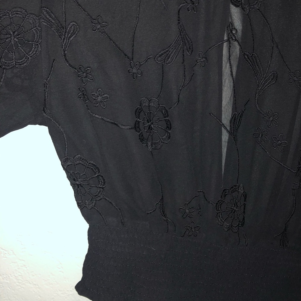 Angie sheer black blouse